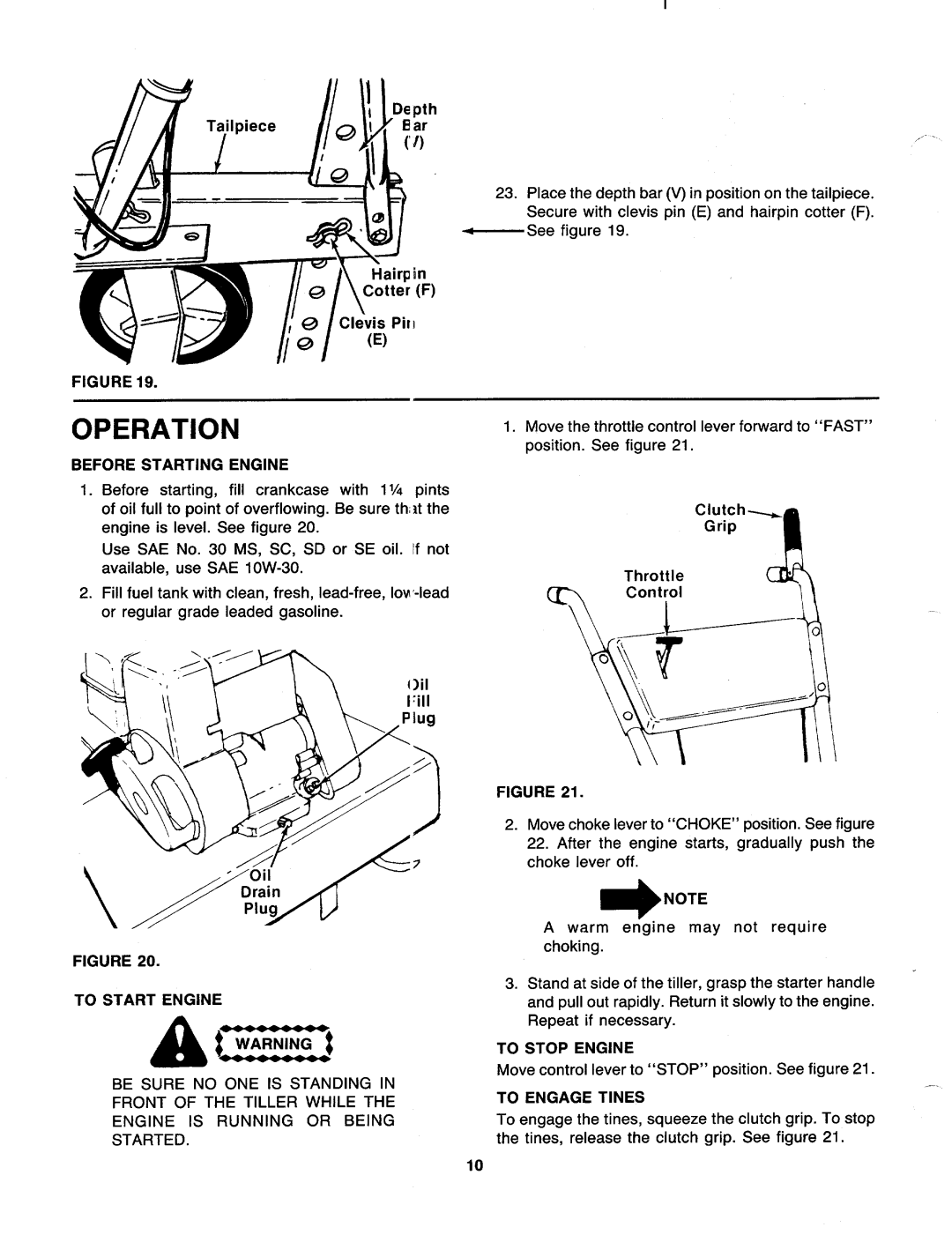 MTD 216-310-000 manual 