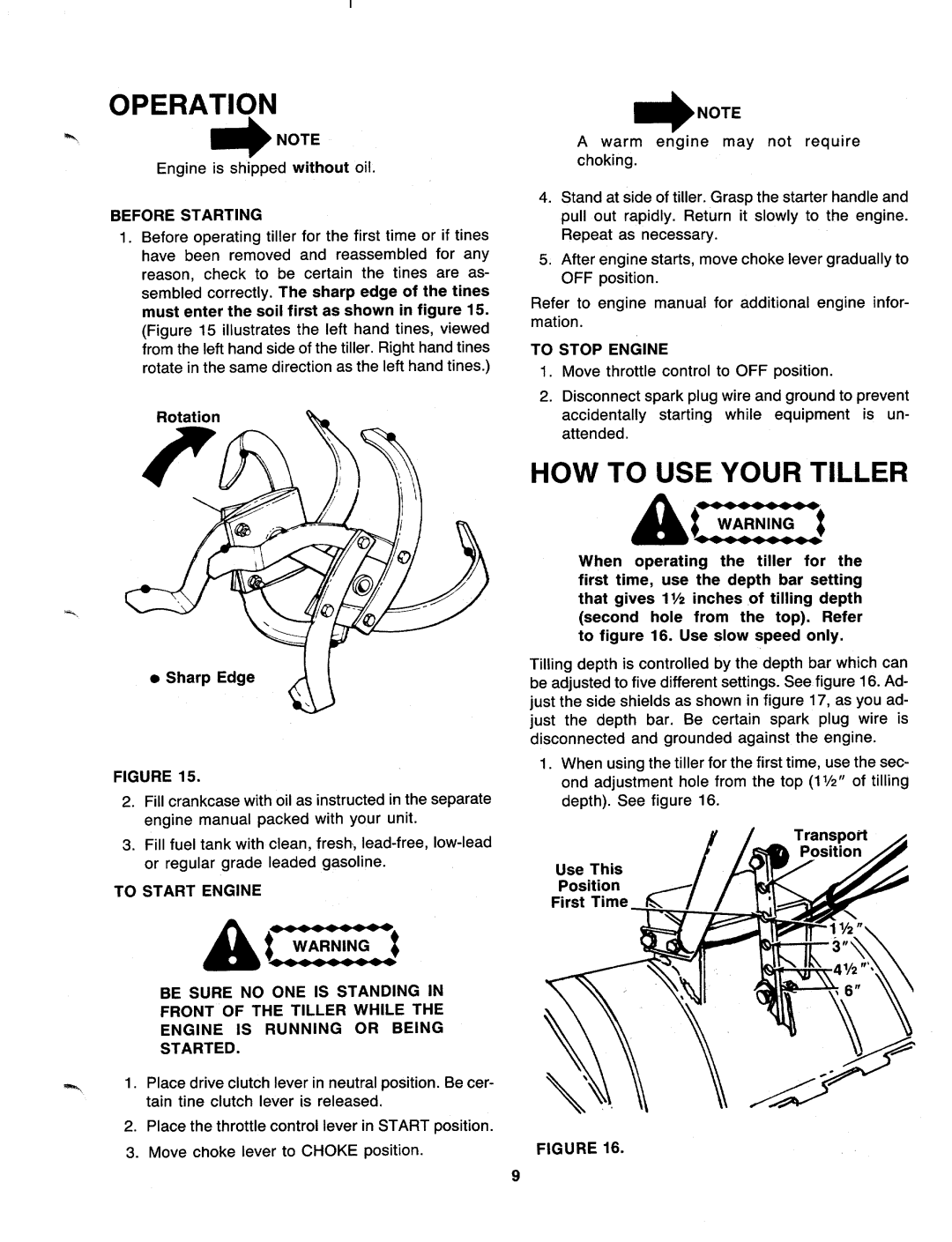 MTD 216-406-000, 216-403-000 manual 