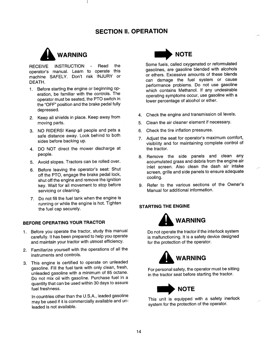 MTD 2165, 2160 manual 