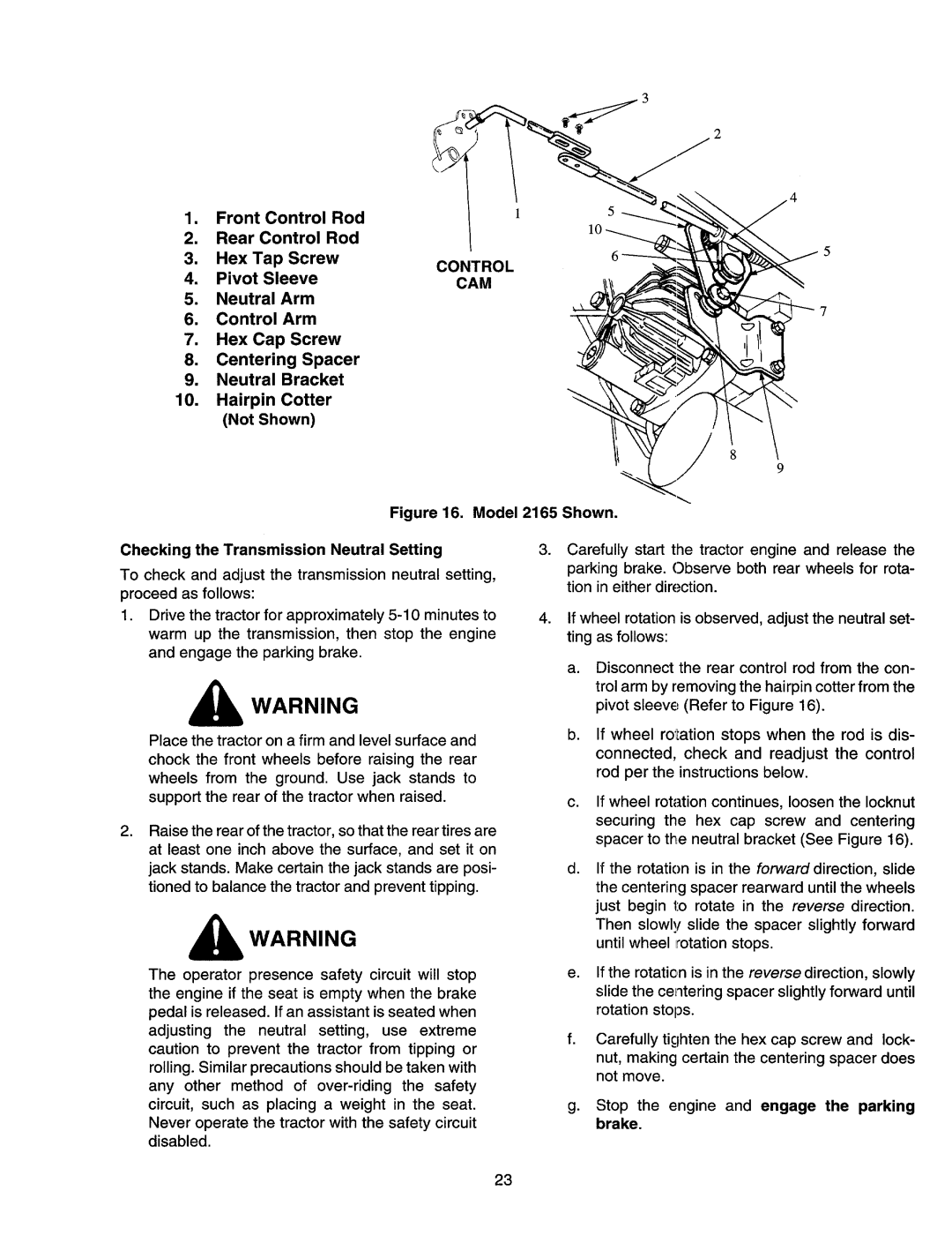 MTD 2160, 2165 manual 