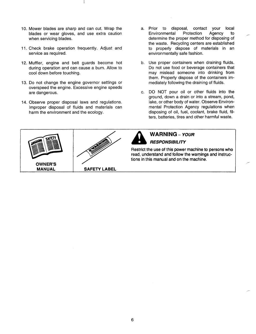 MTD 2165, 2160 manual 