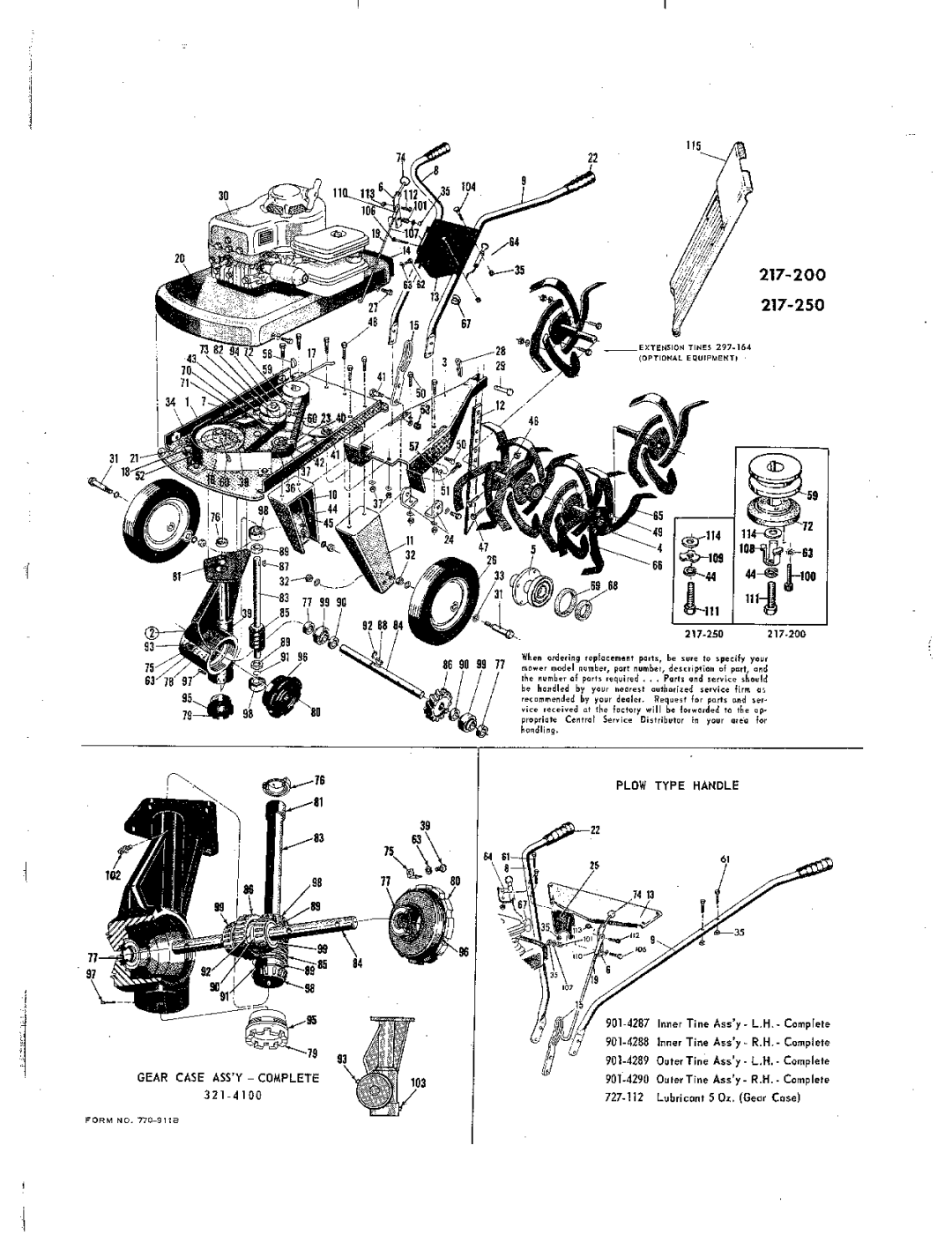 MTD 217-200, 217-250 manual 