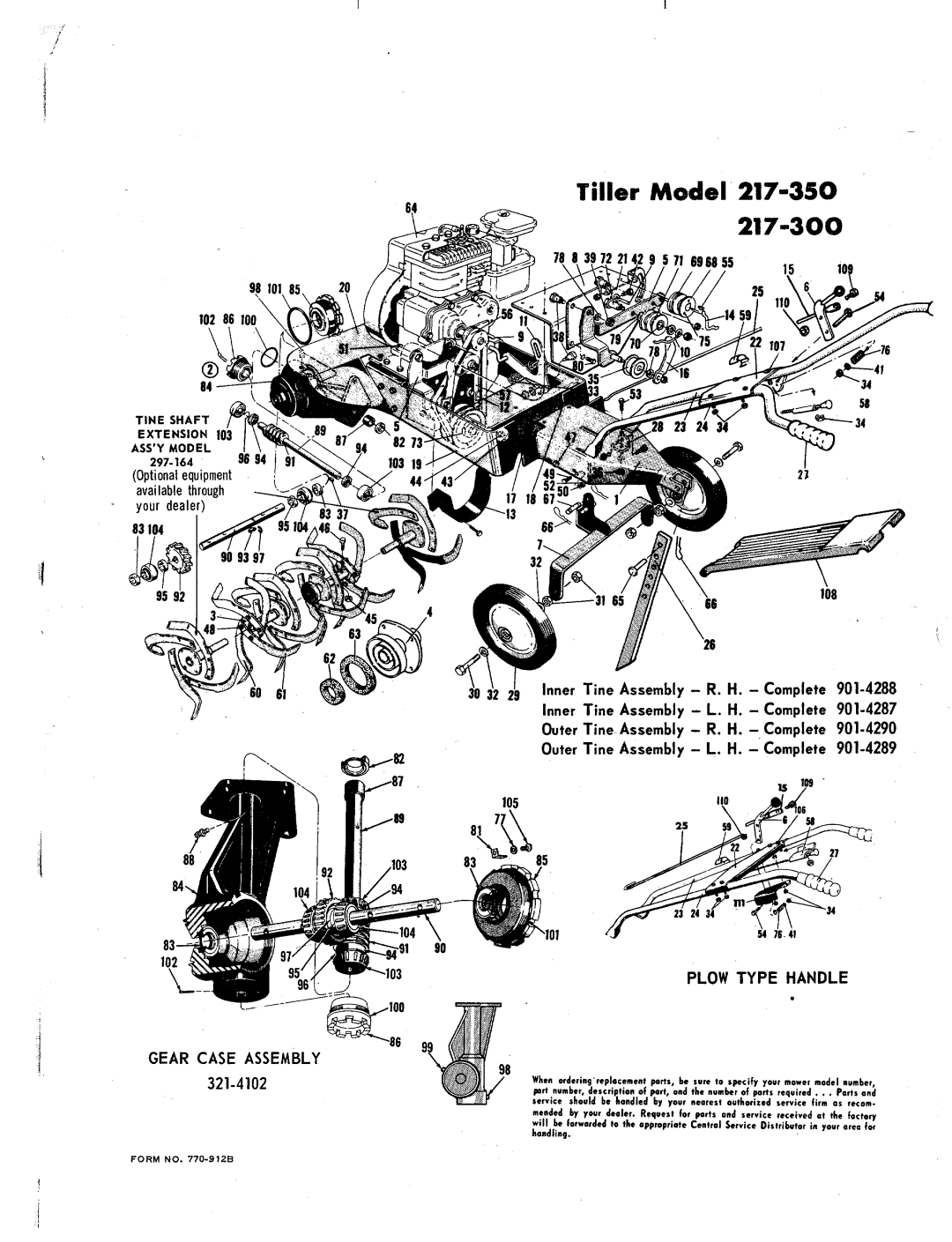 MTD 217-350, 217-300 manual 