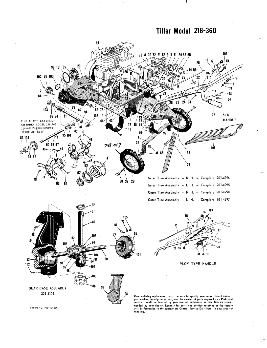 MTD 218-360 manual 