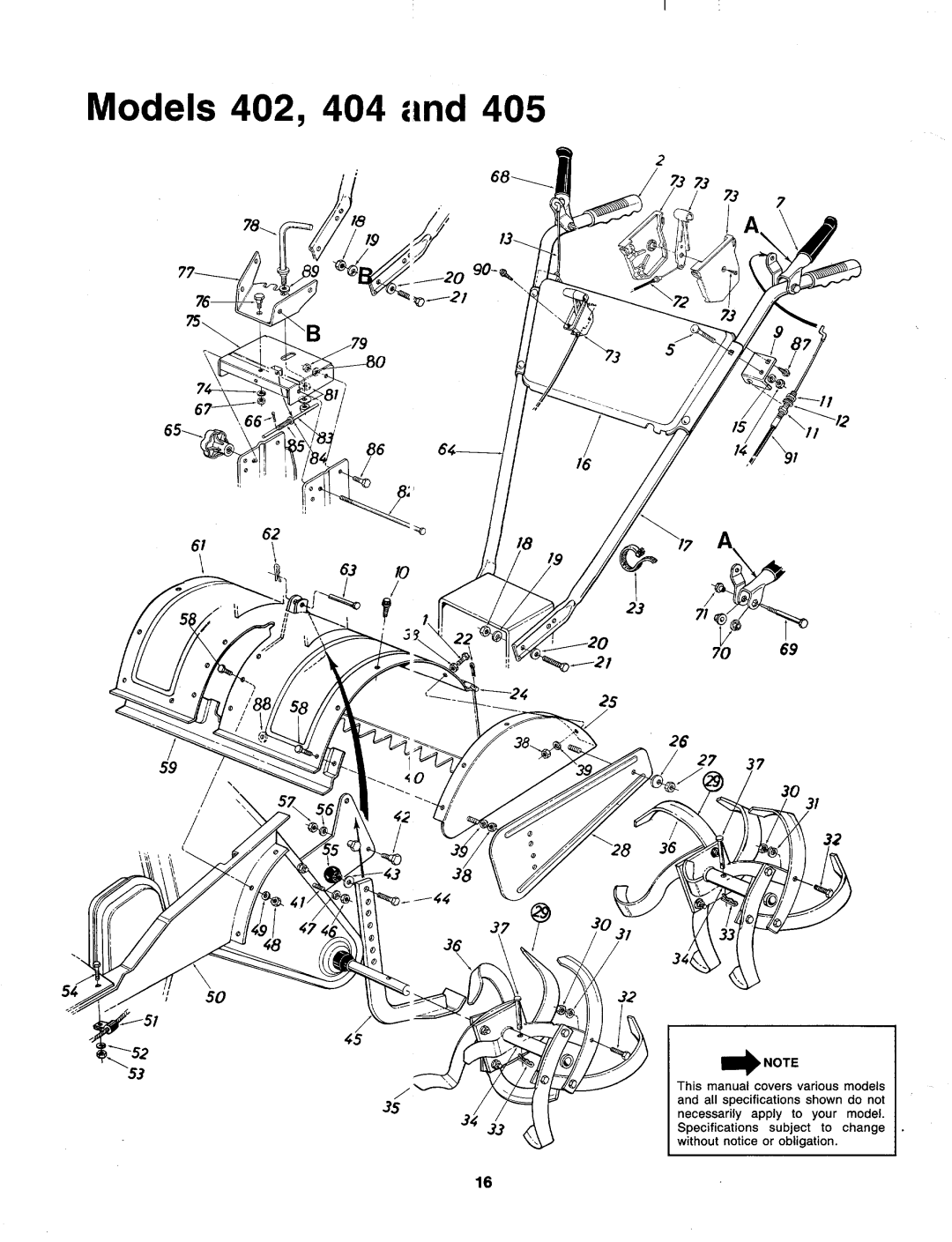 MTD 218-404-000, 218-405-000, 218-402-000 manual 