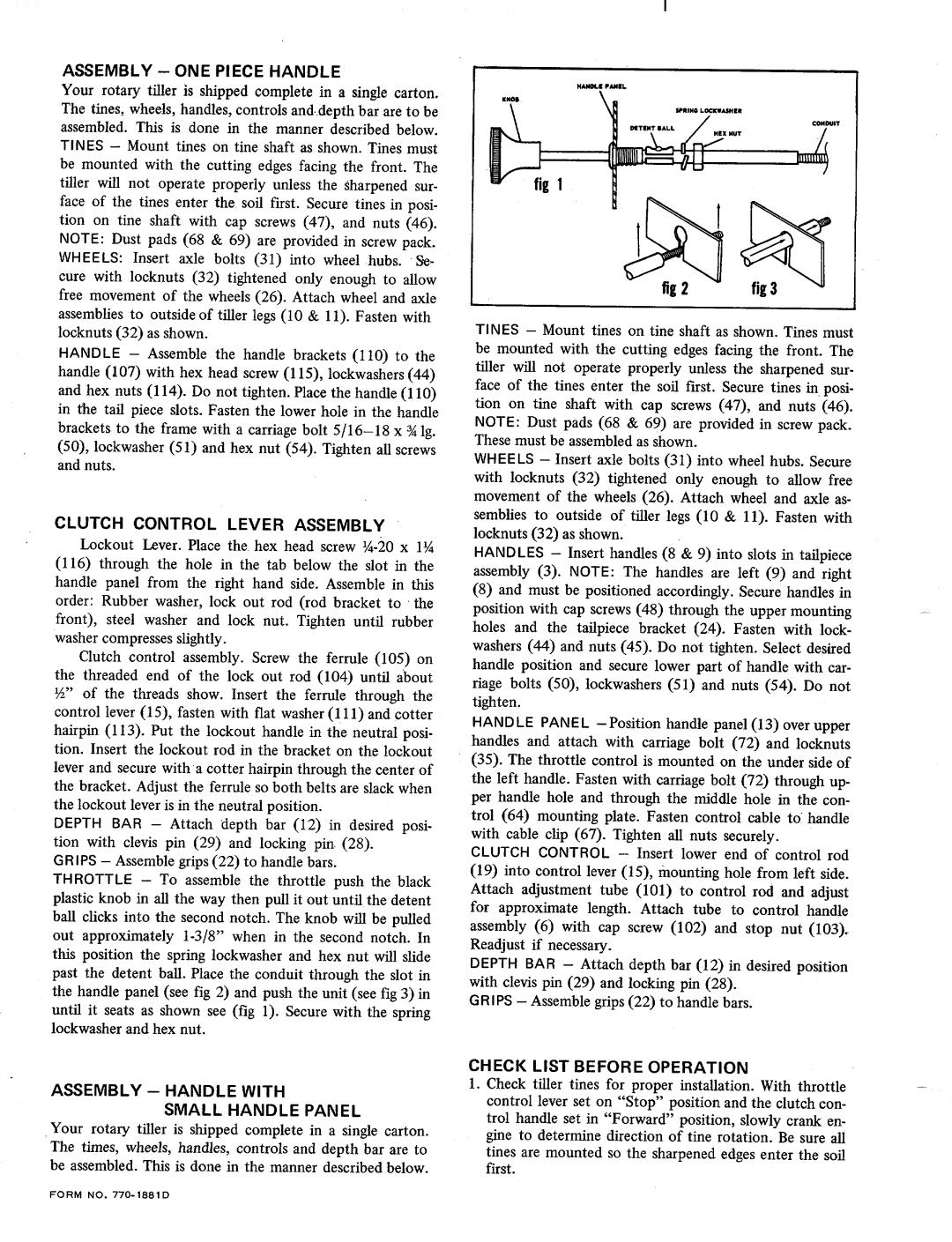 MTD 219-100 manual 