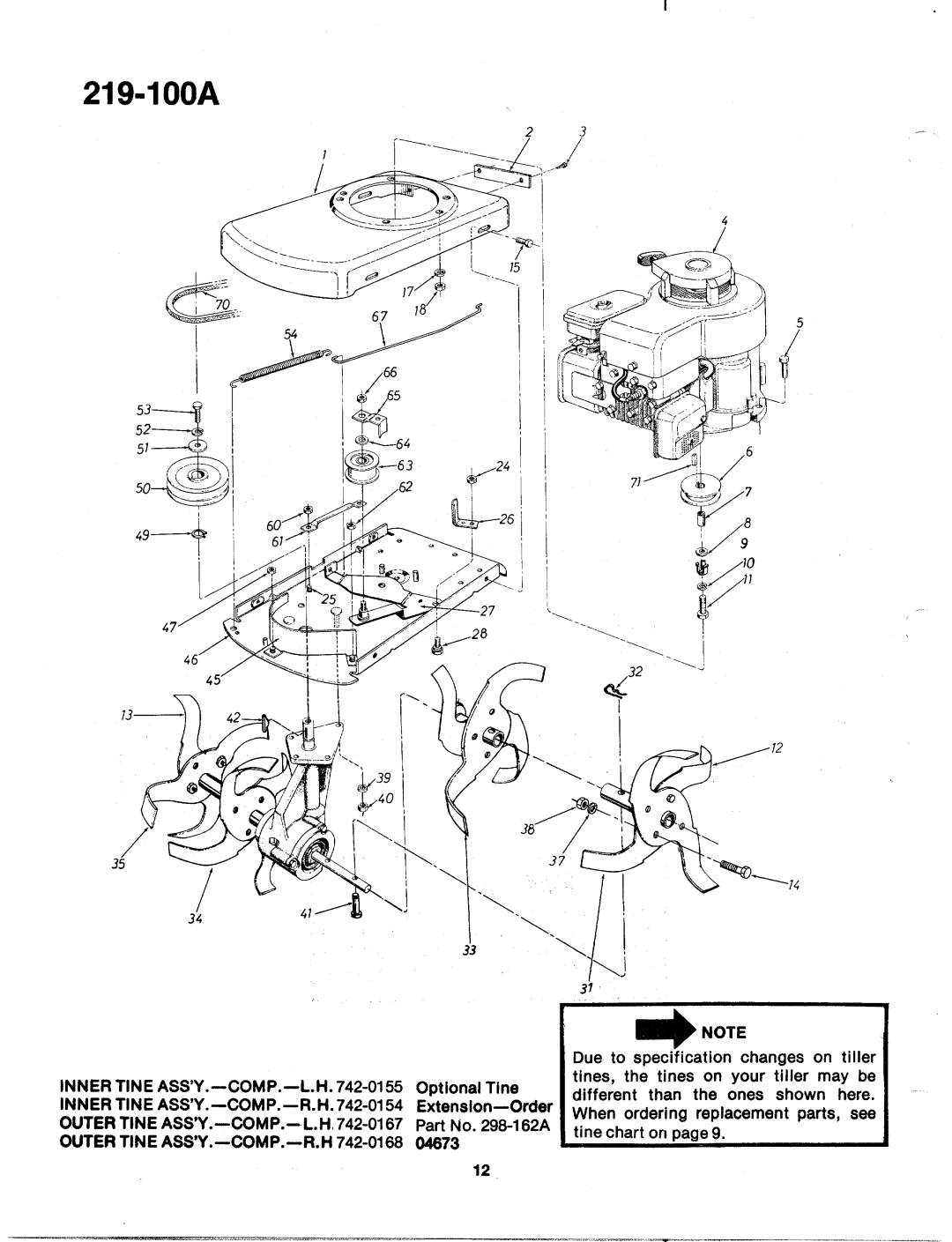 MTD 219-100A manual 