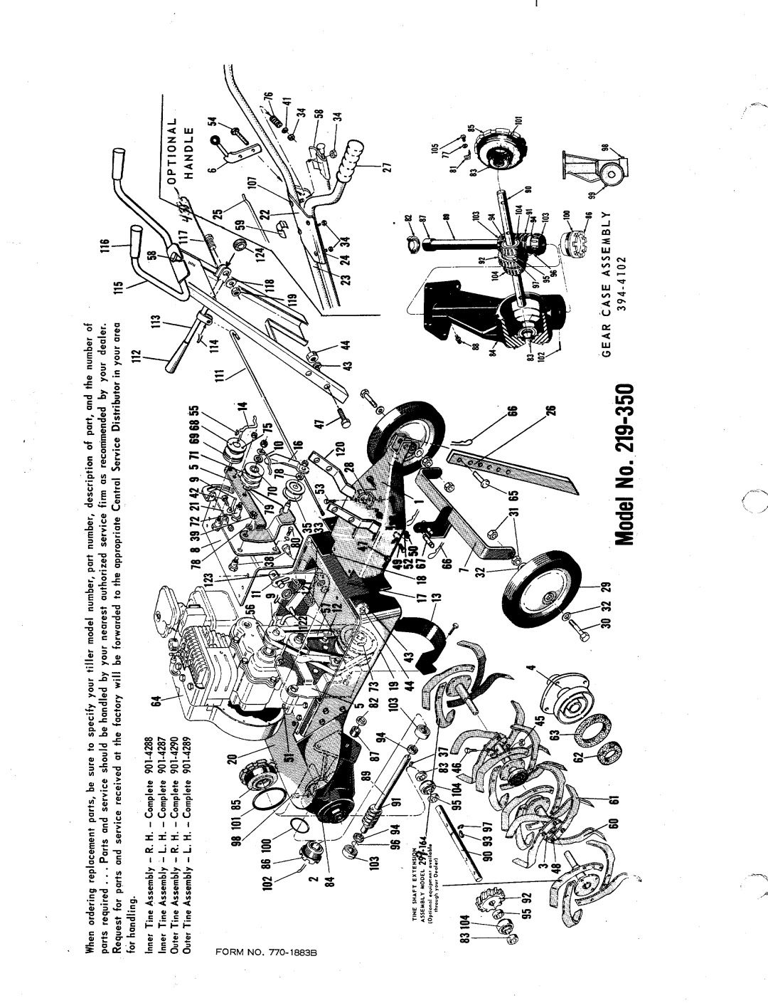 MTD 219-350 manual 