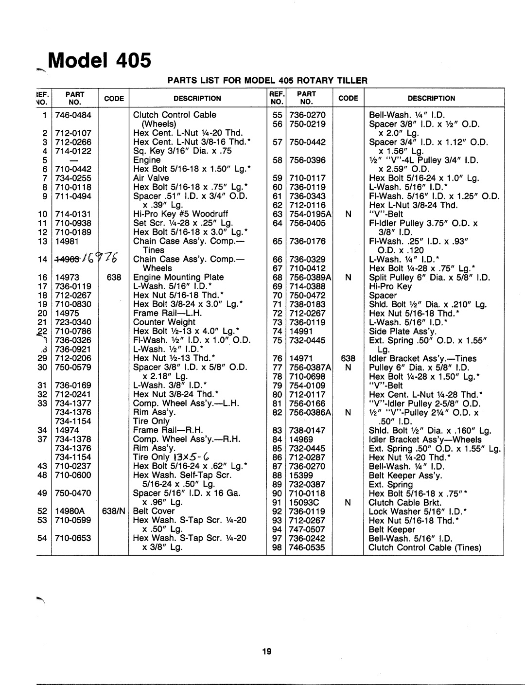 MTD 219-405-000 manual 