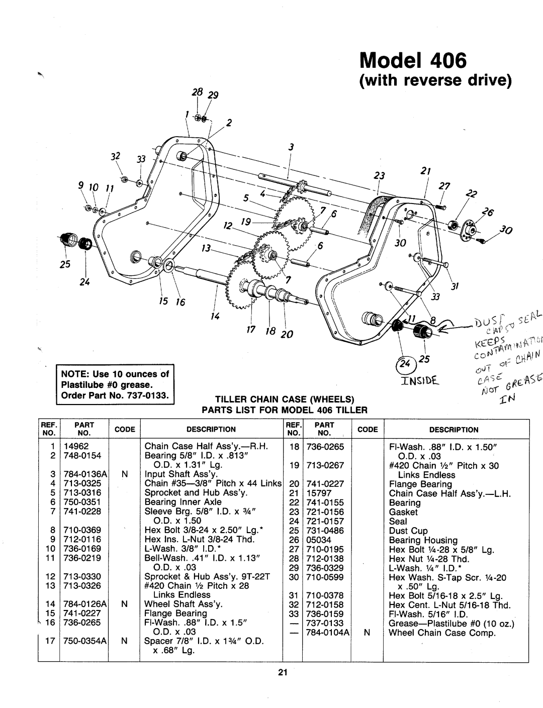 MTD 219-406-000 manual 