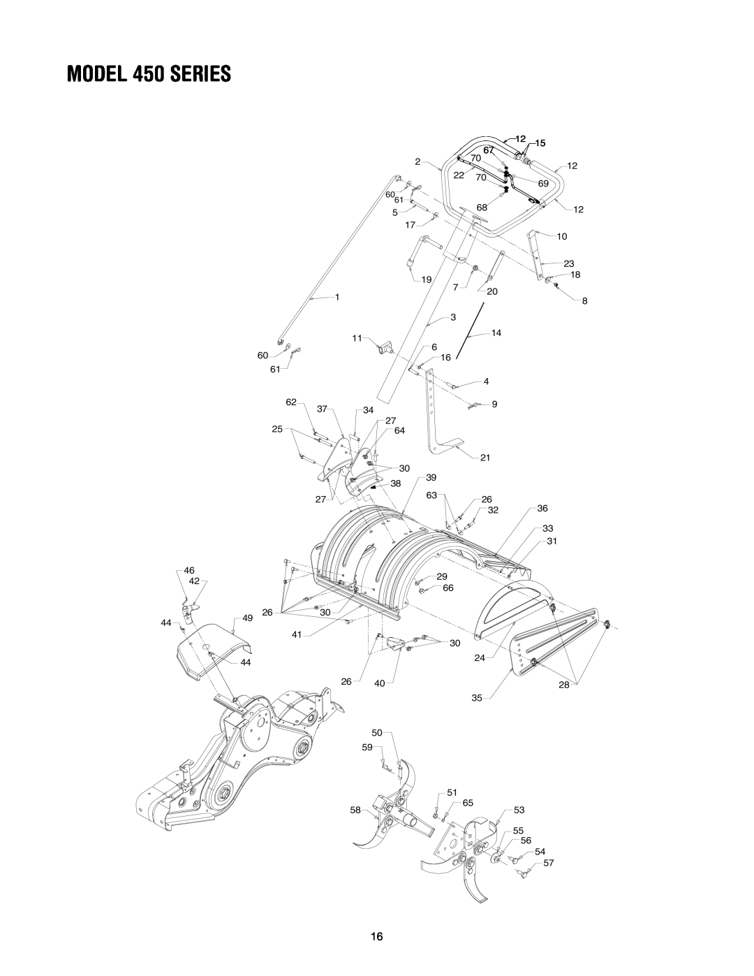 MTD 21A-450 Series manual MODEL 450 SERIES, 4449, 2630 