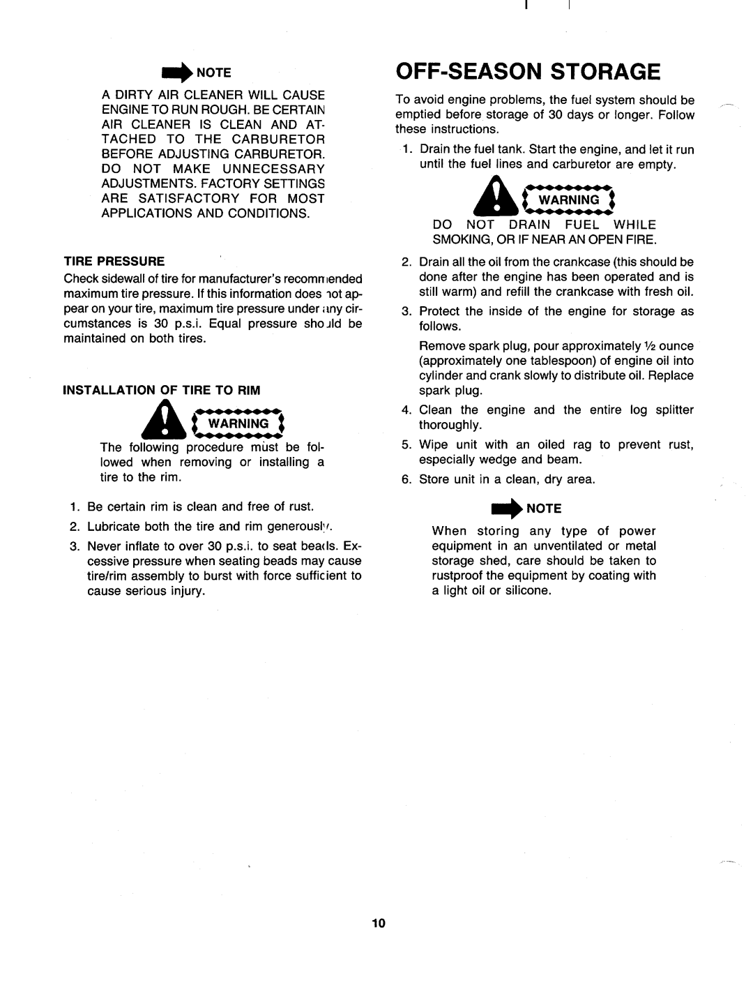 MTD 240-610-000 manual 