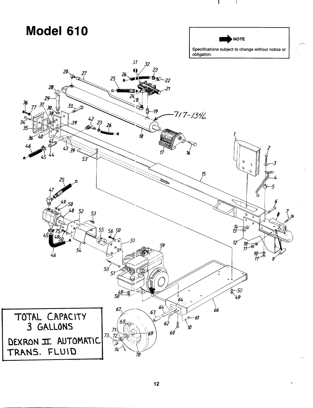 MTD 240-610-000 manual 