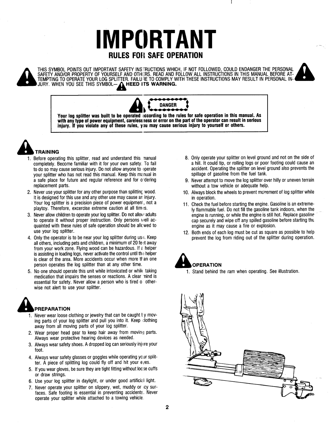 MTD 240-610-000 manual 