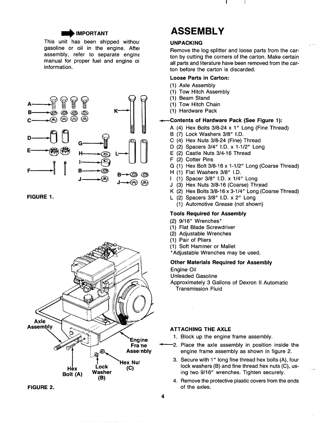 MTD 240-610-000 manual 