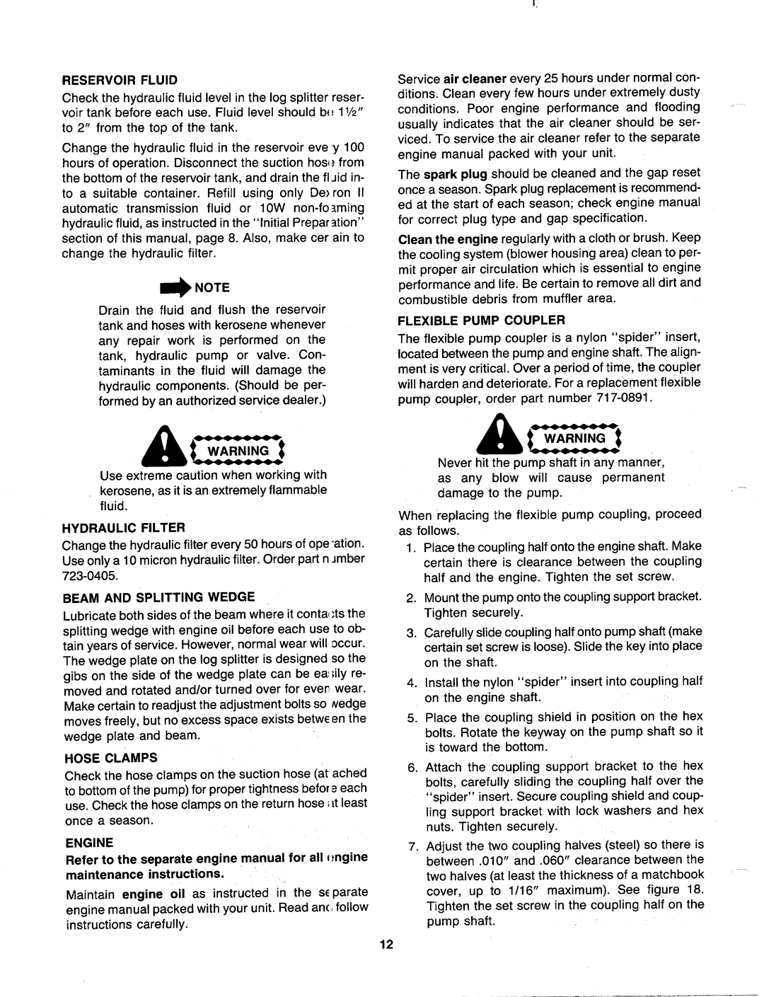 MTD 240-623-003, 240-622-003 manual 