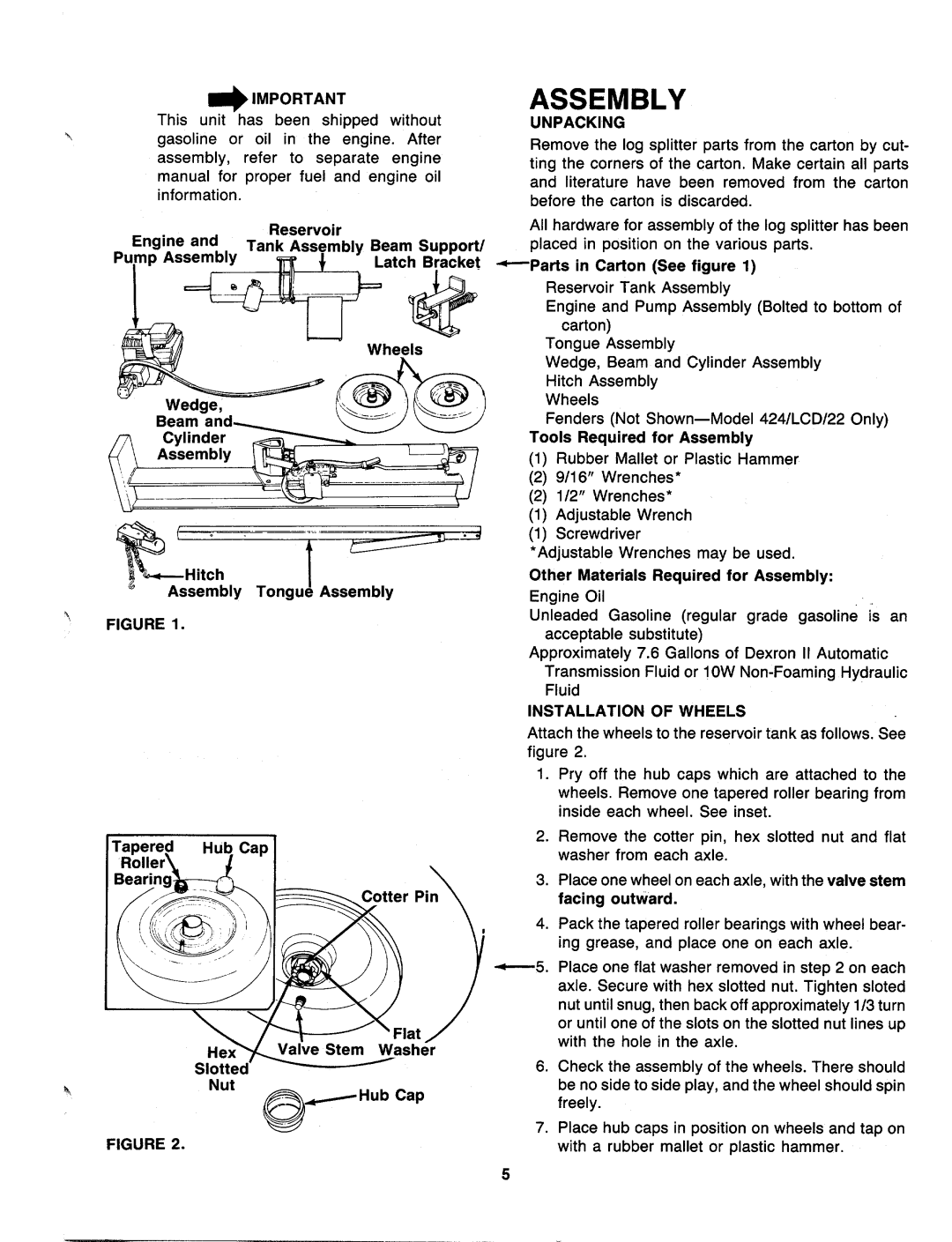 MTD 240-622-003, 240-623-003 manual 