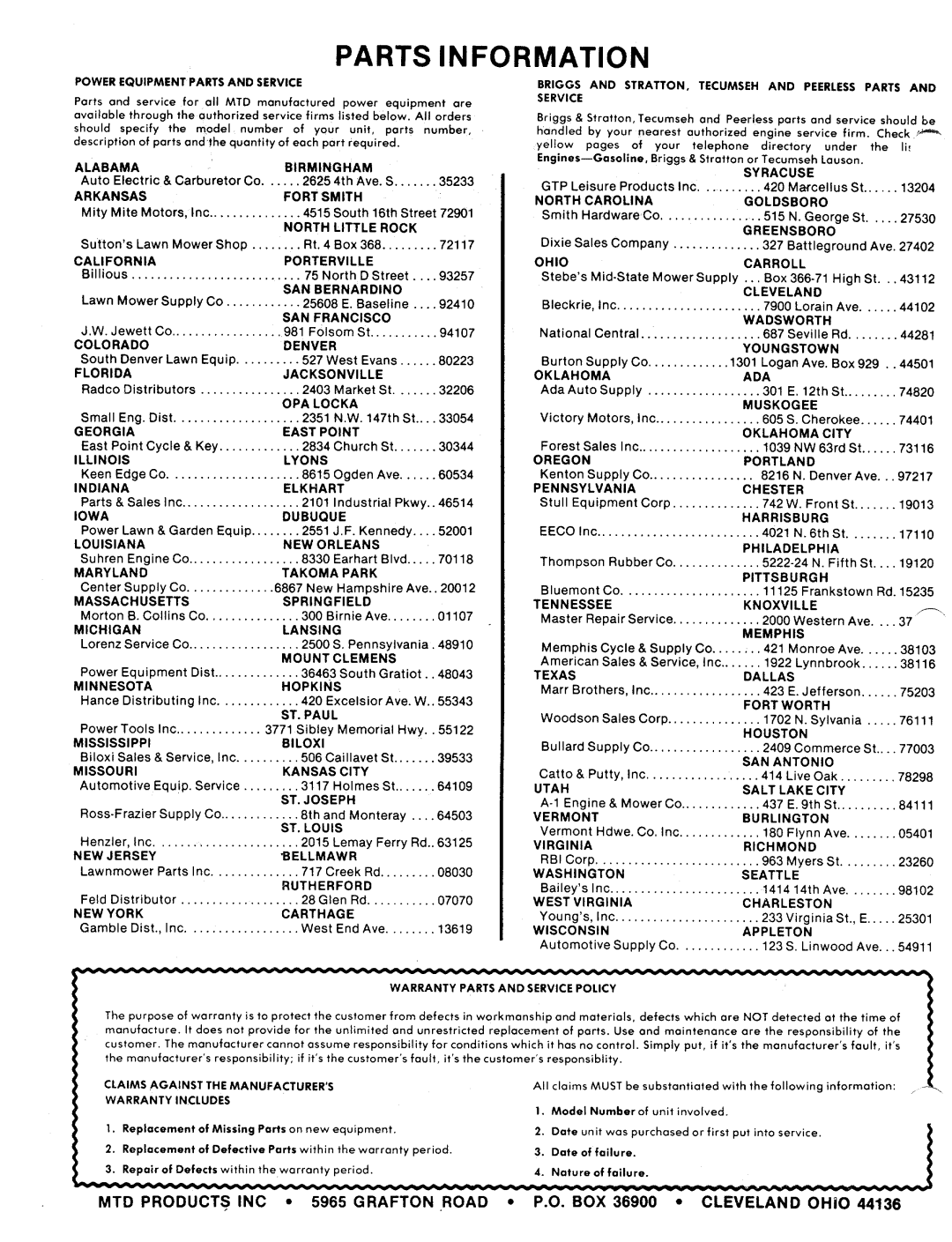 MTD 240-680A, 240-670A manual 