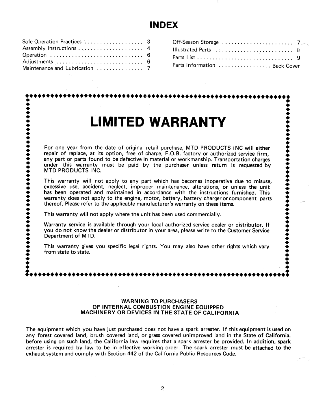 MTD 240-690A, 240-688A manual 