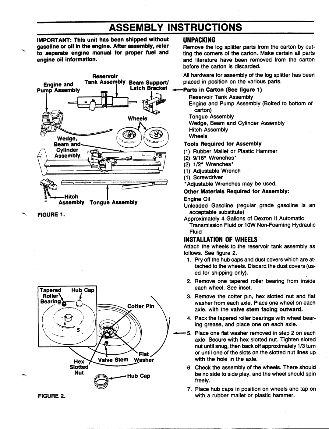 MTD 241-521-000 manual 