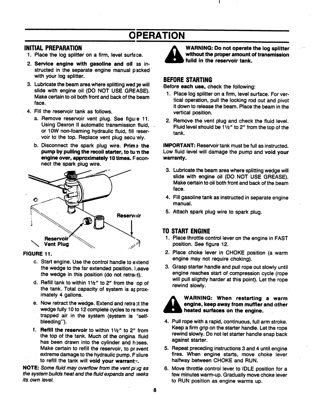 MTD 241-521-000 manual 