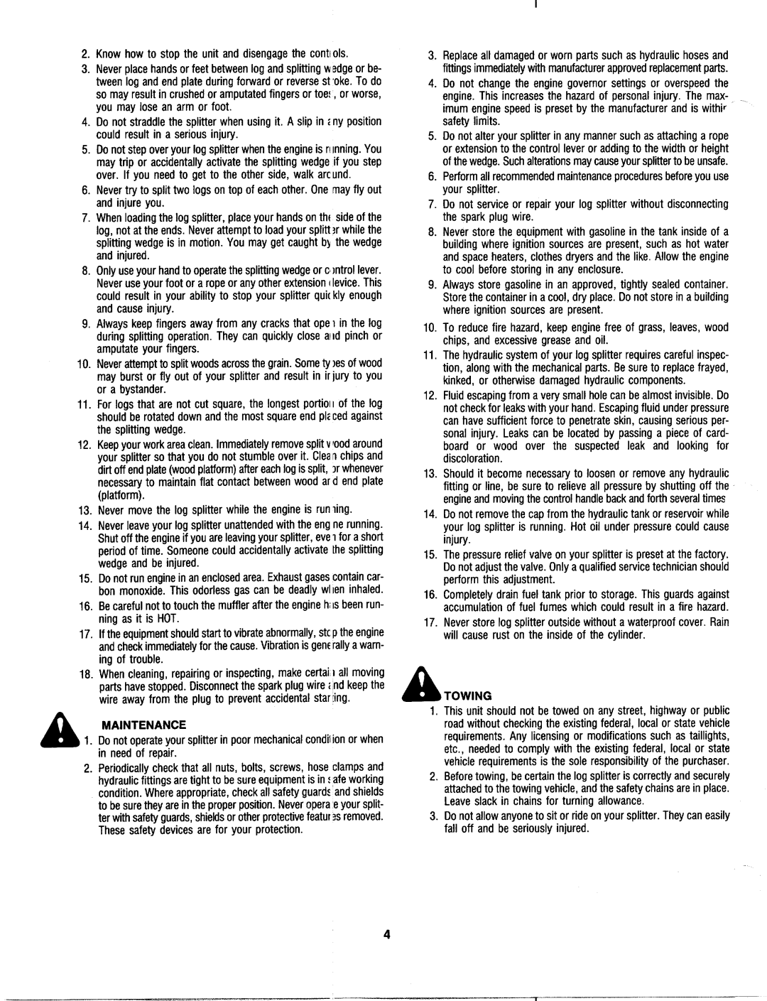 MTD 241-622-000, 241-623-000 manual 