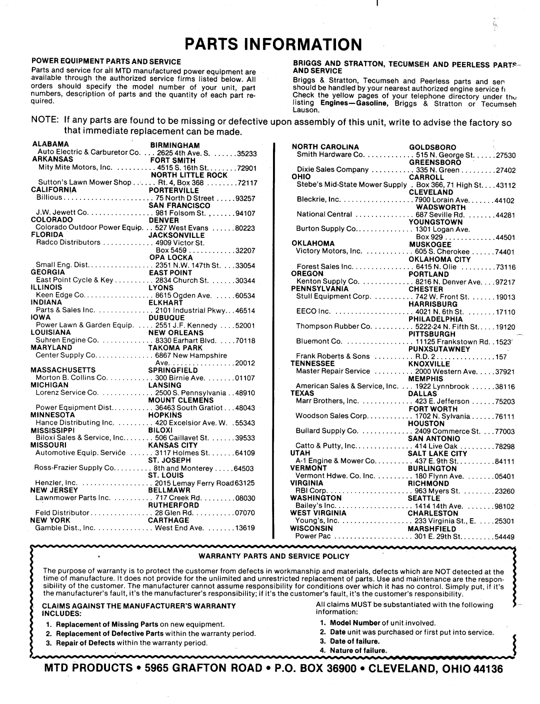 MTD 241-680A, 241-670A manual 