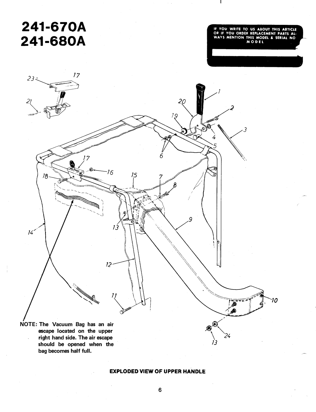 MTD 241-680A, 241-670A manual 