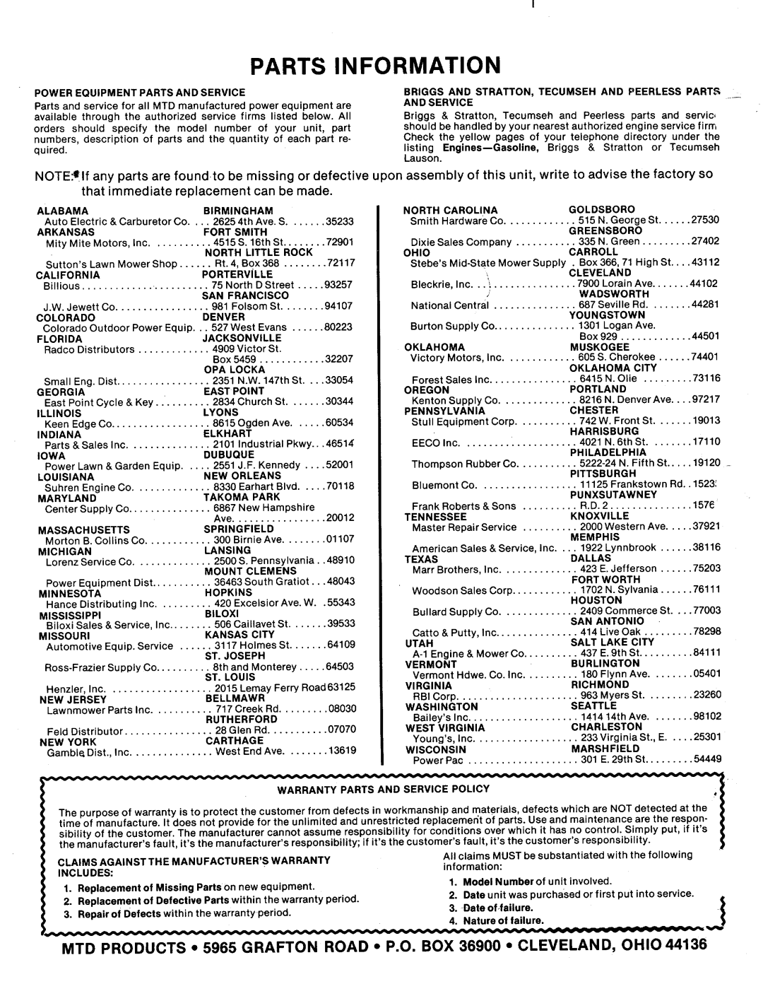 MTD 241-688A, 241-690A manual 