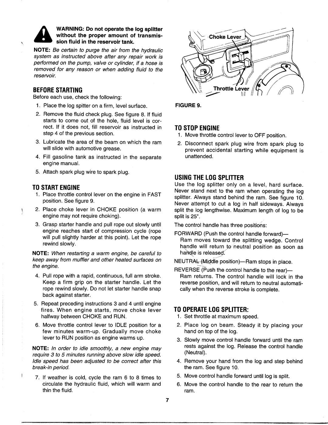 MTD 242-610-000 manual 