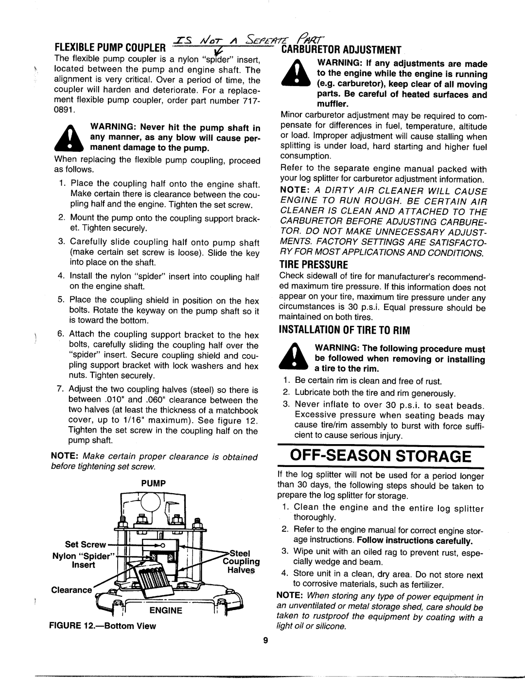 MTD 242-610-000 manual 