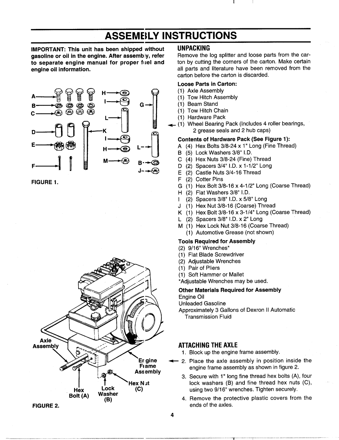 MTD 242-610-000 manual 