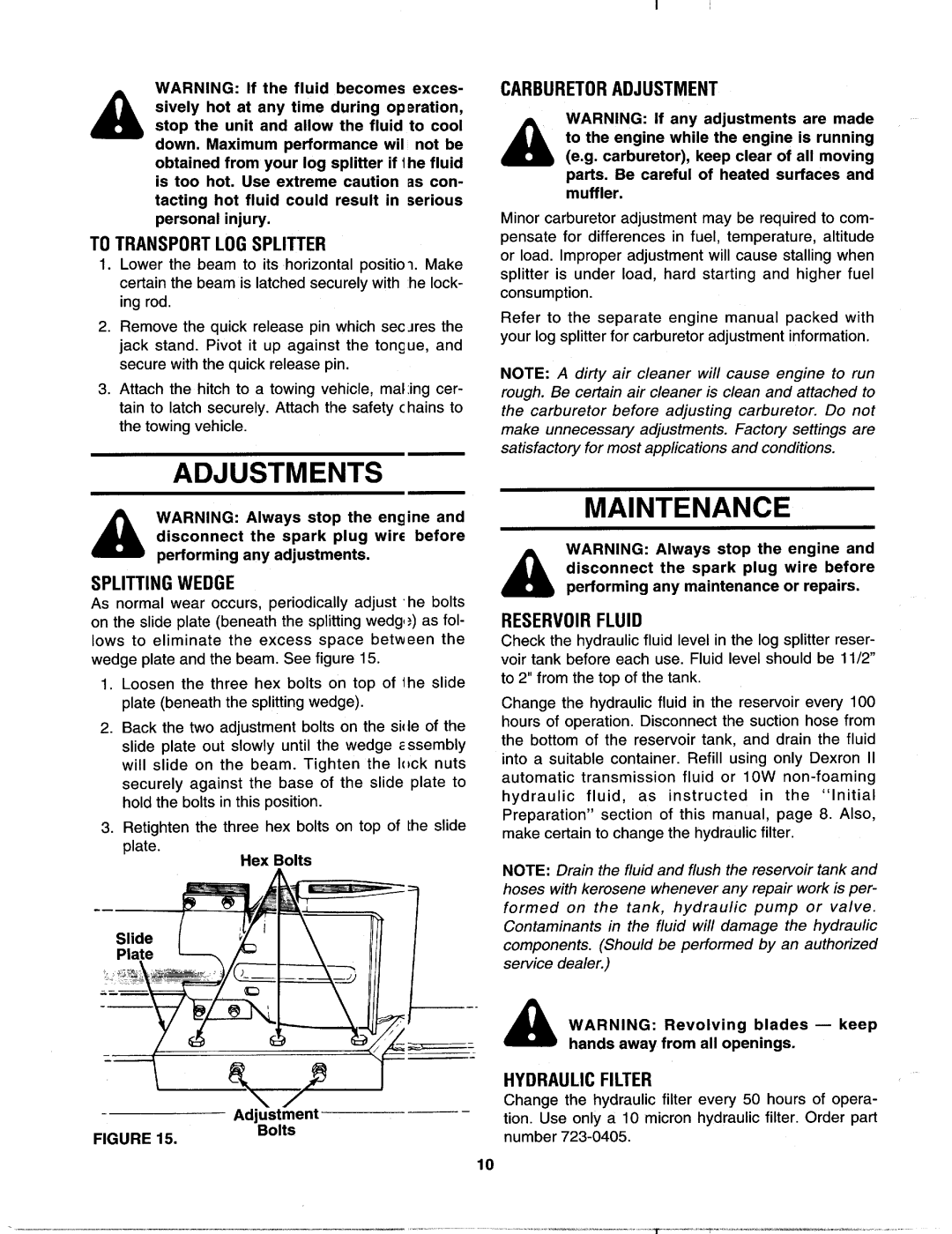 MTD 242-630-000 manual 