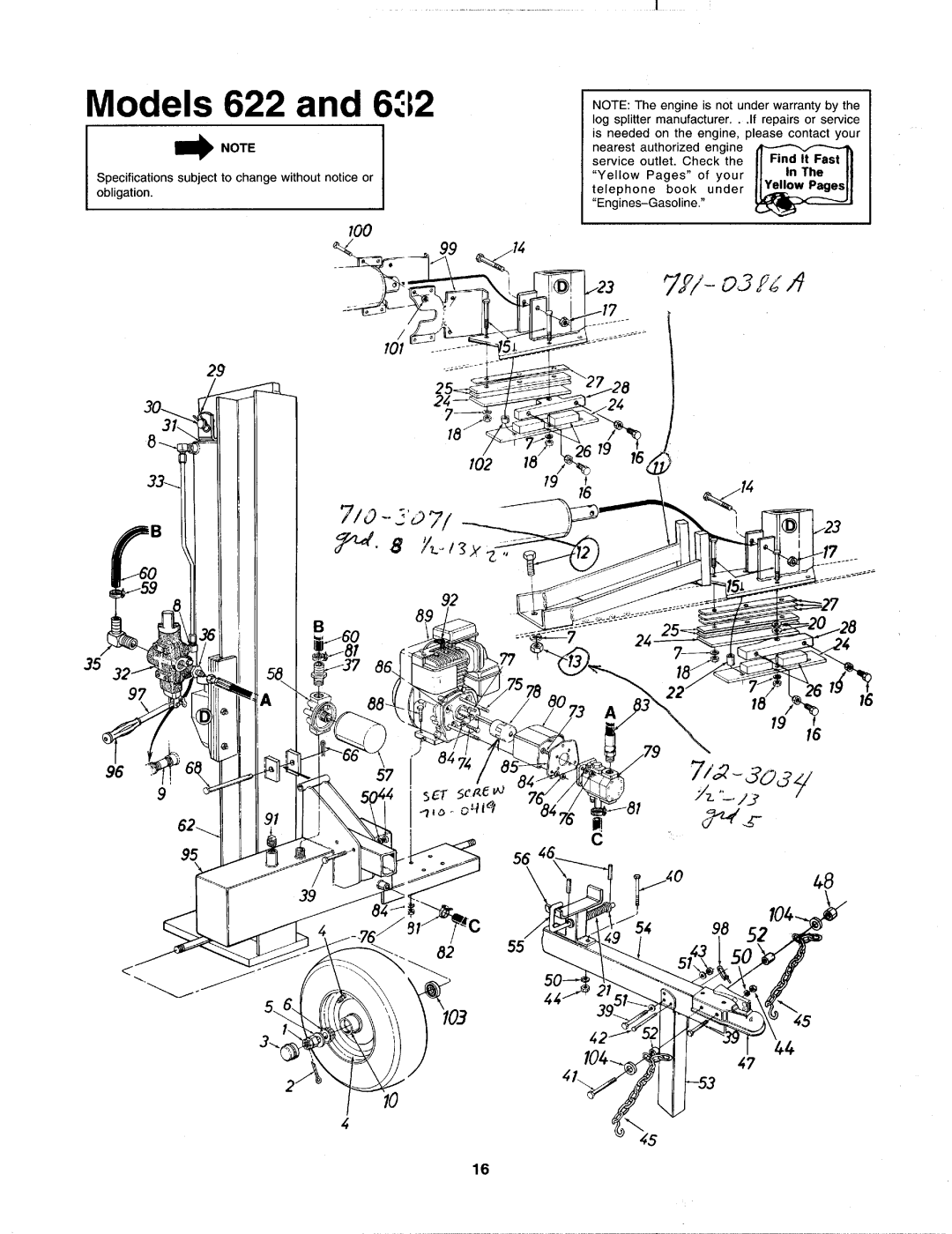 MTD 242-632-000, 242-622-000 manual 