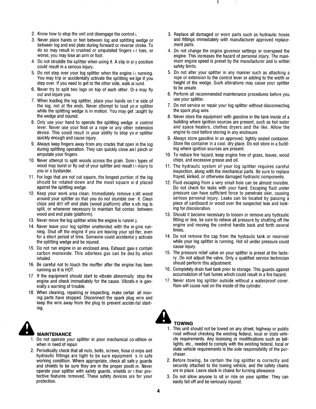 MTD 242-632-000, 242-622-000 manual 