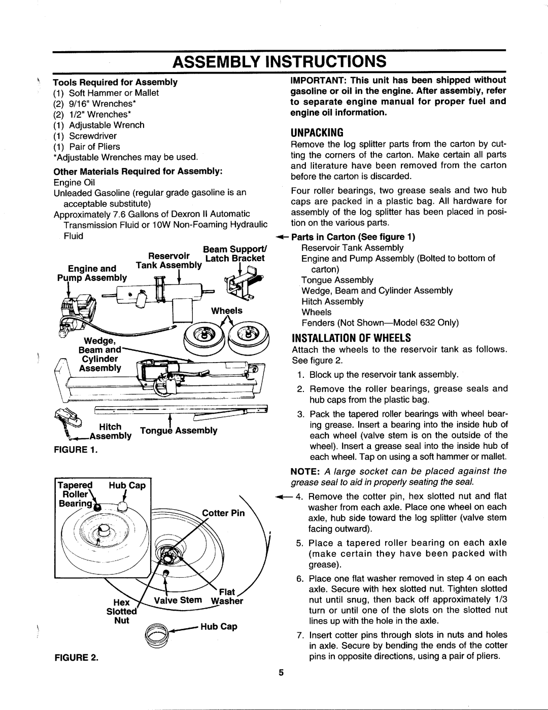 MTD 242-622-000, 242-632-000 manual 