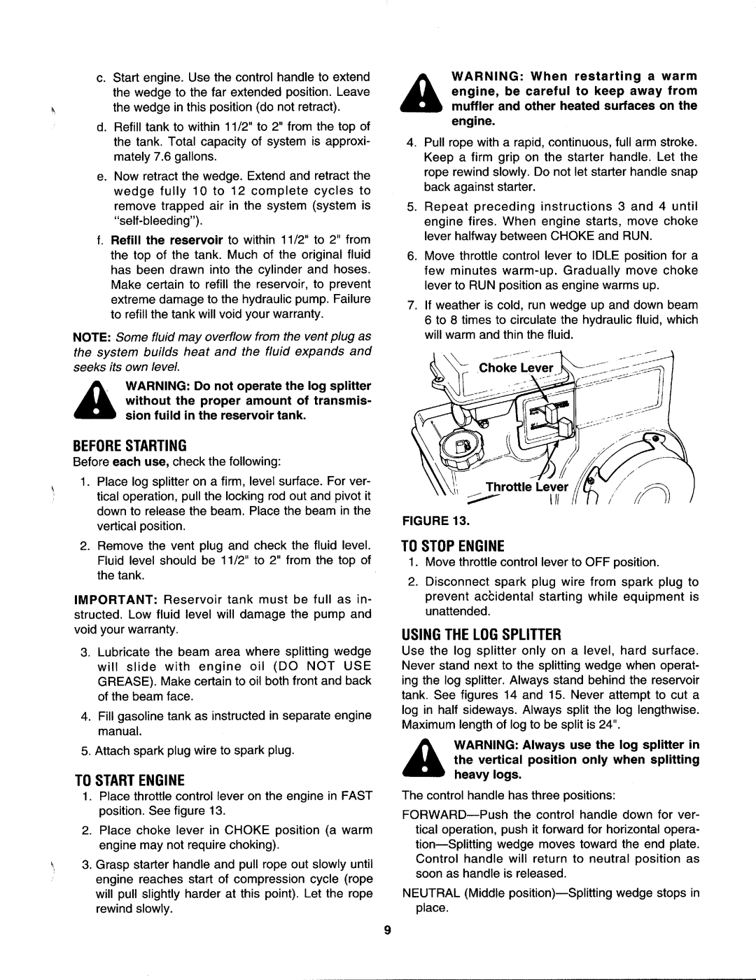 MTD 242-622-000, 242-632-000 manual 