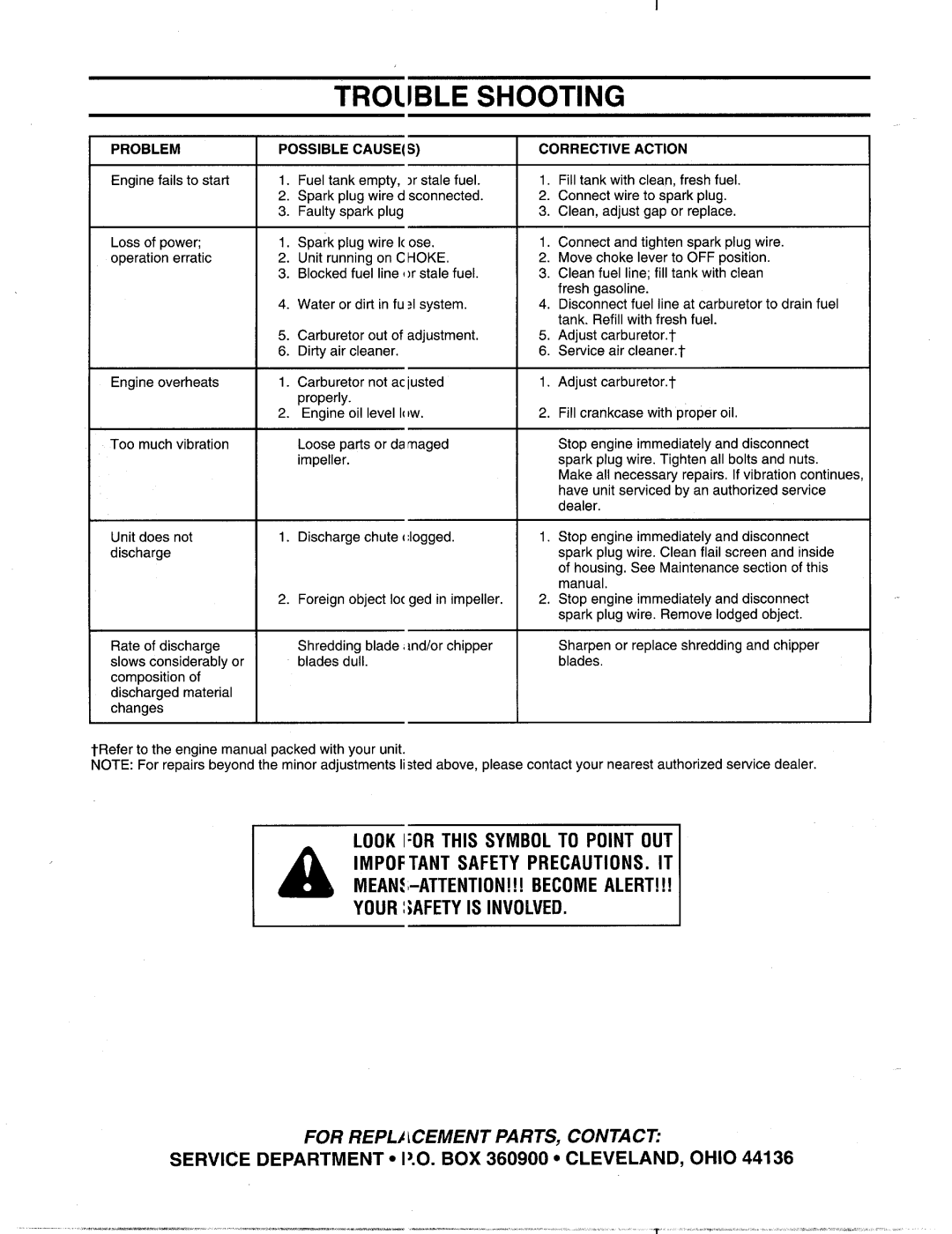 MTD 242-648-000, 242A648-000, 242-645-000, 242A645-000 manual 