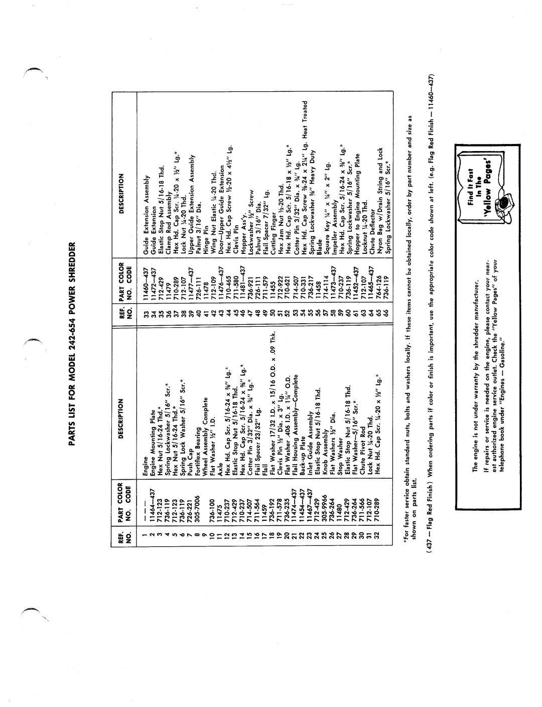 MTD 242-654 manual 