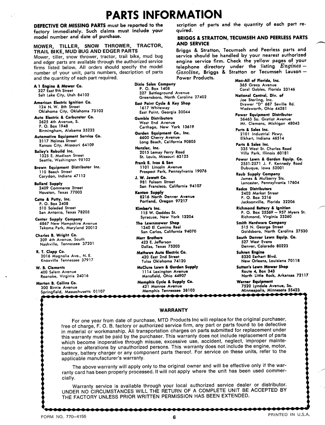 MTD 243-540 manual 