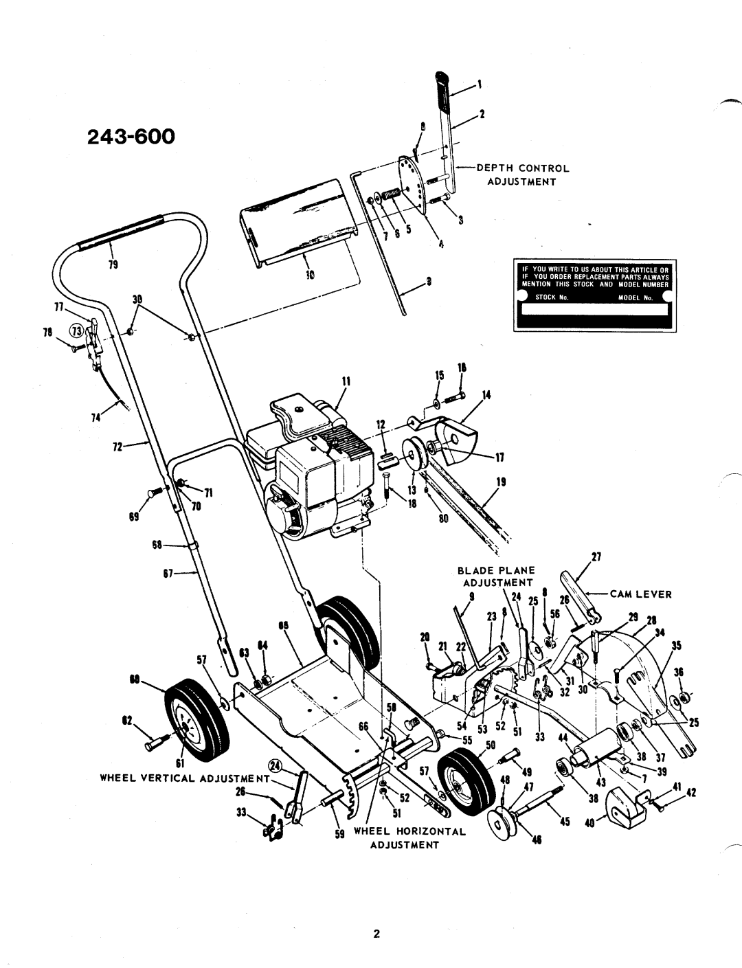 MTD 243-600 manual 