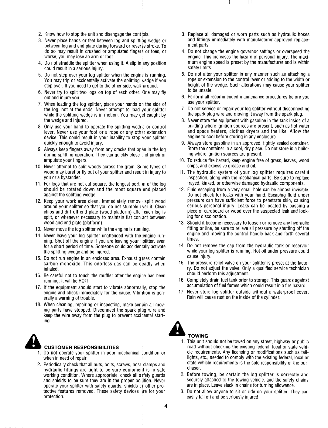 MTD 243-638-000 manual 