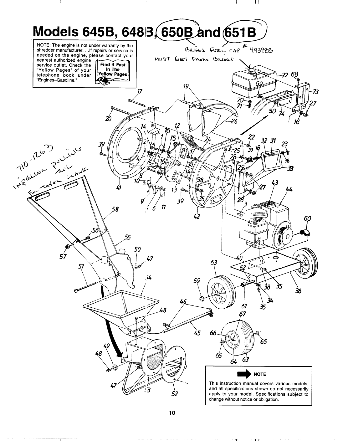 MTD 243-645B000, 243-650B000, 243-648B000, 243-651B000 manual 