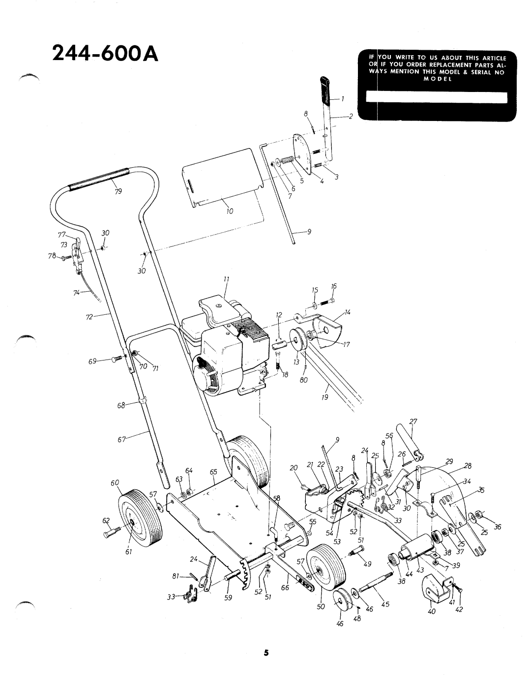 MTD 244-600A manual 