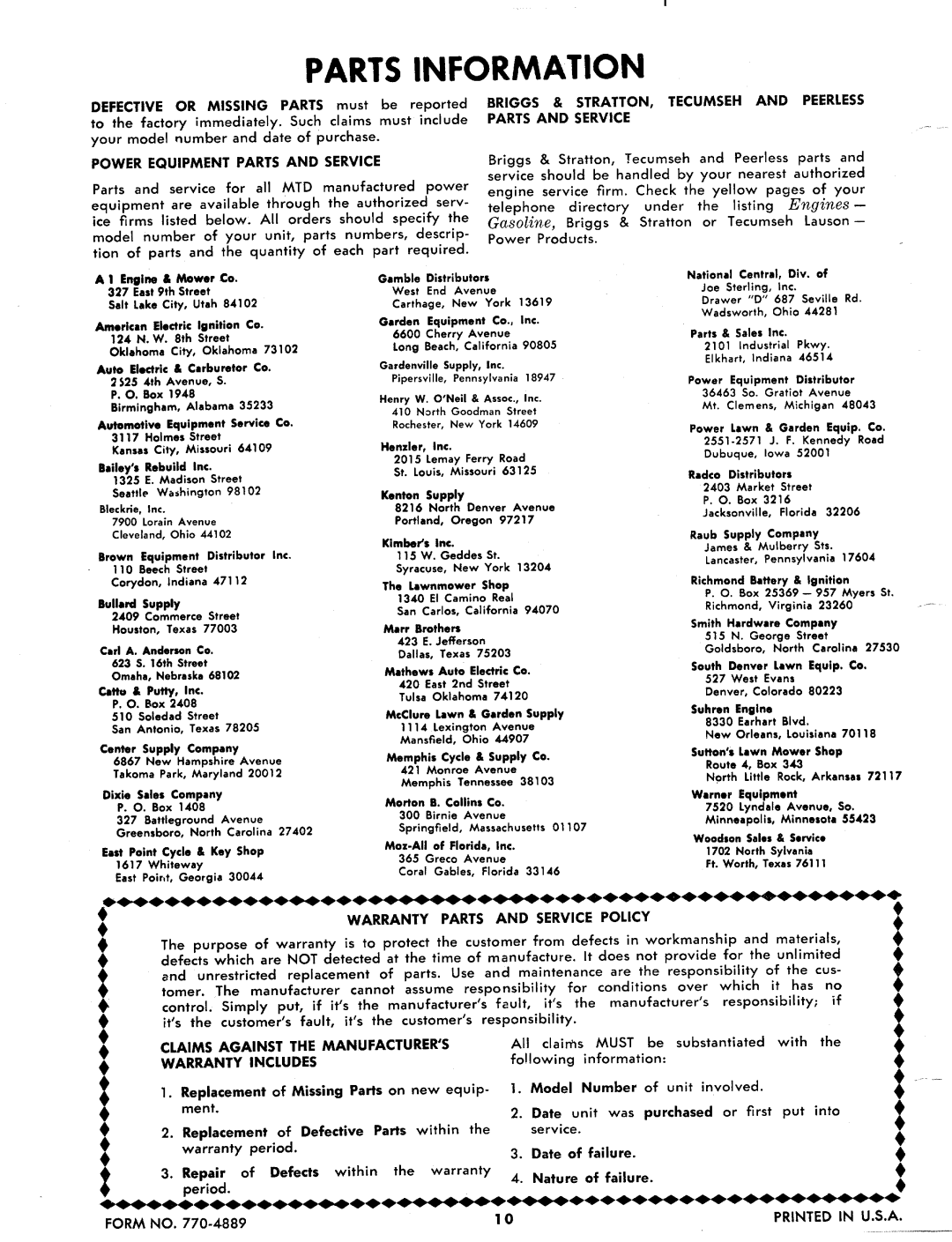 MTD 244-650A manual 