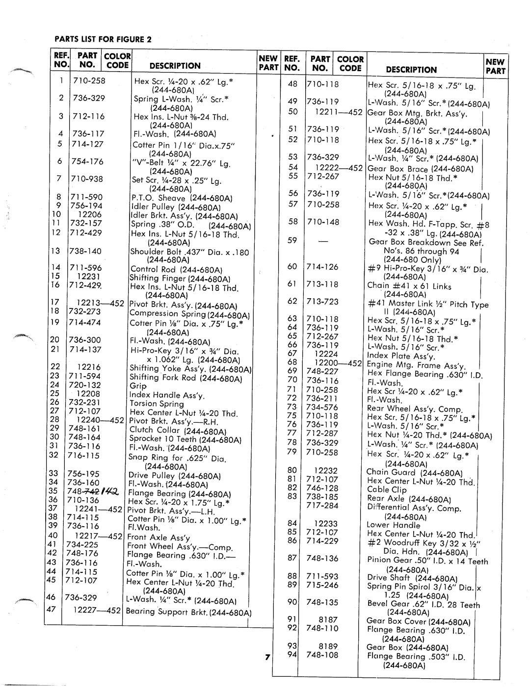 MTD 244-680A, 244-670A manual 