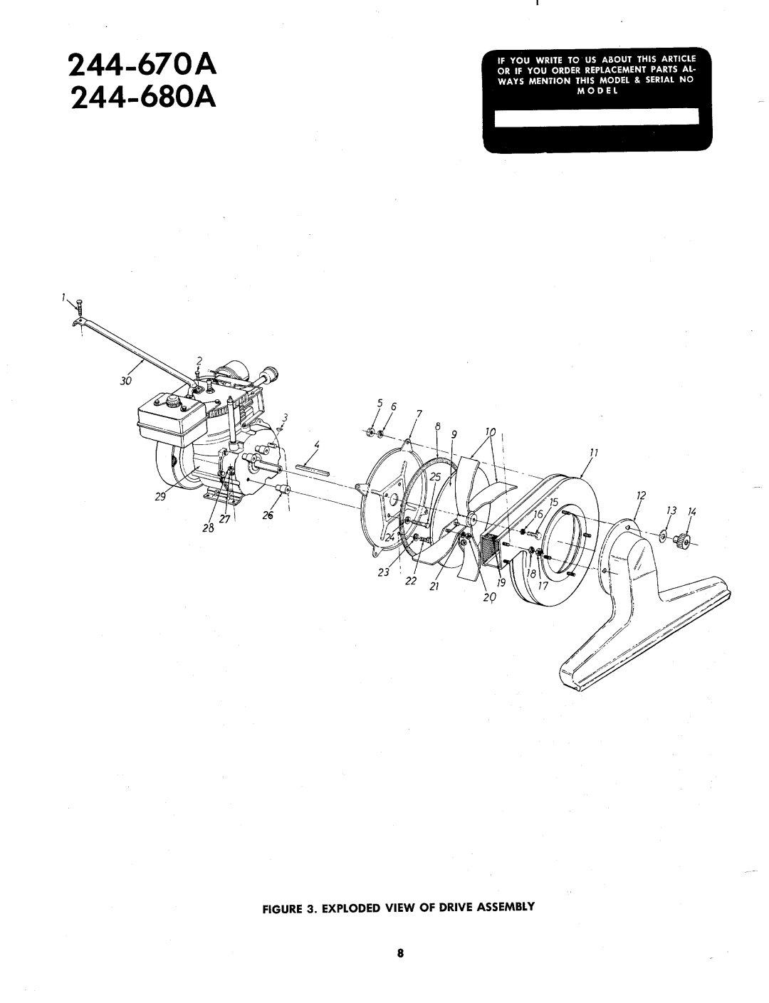 MTD 244-670A, 244-680A manual 