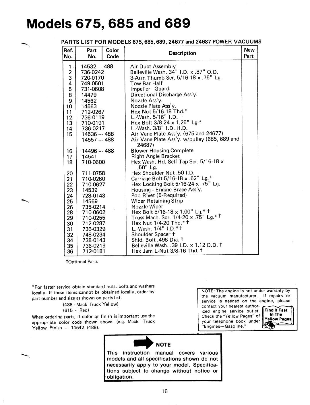 MTD 245-685-000, 245-689-000, 245-675-000, 24677S, 24687S manual 