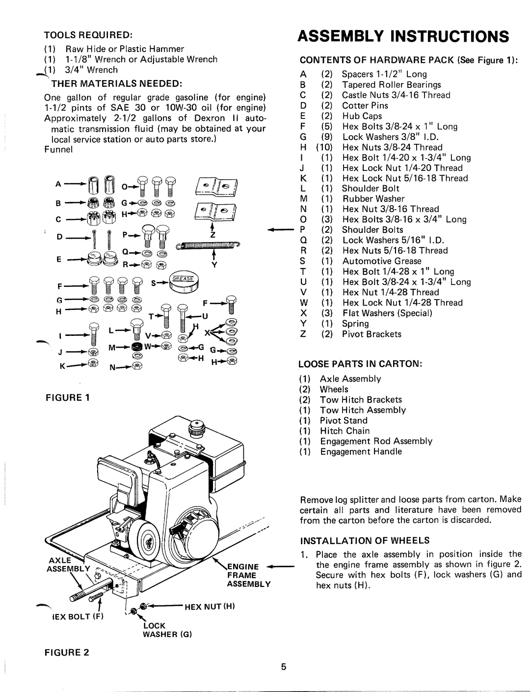 MTD 24645S, 24642S, 245-645-000, 245-642-000 manual 