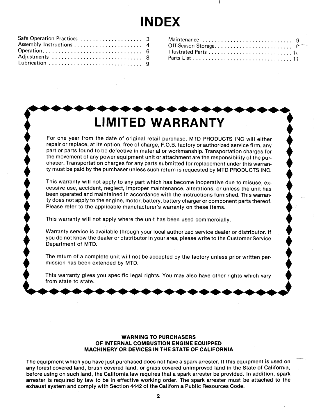 MTD 24650-A, 242-650A manual 